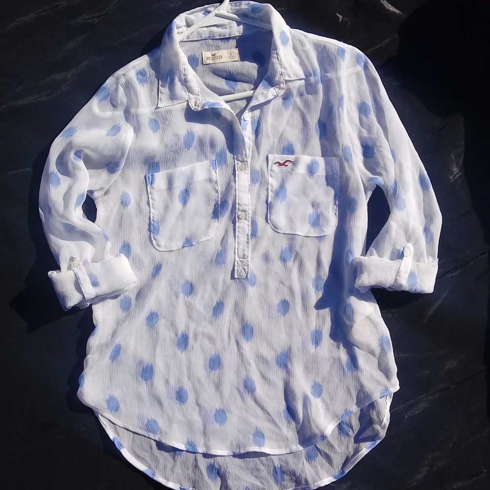 Hollister Sheer Button Up